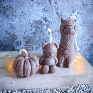 HUYS&MORE - Kaarsen Set Alpaca 3delig bruin